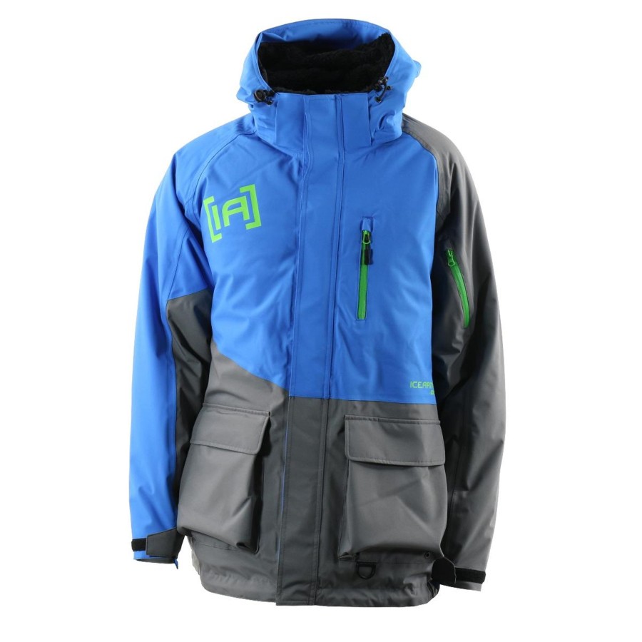 Icearmor By Clam Clam Outdoors | Edgex Parka Blue/Grey/Chartreuse